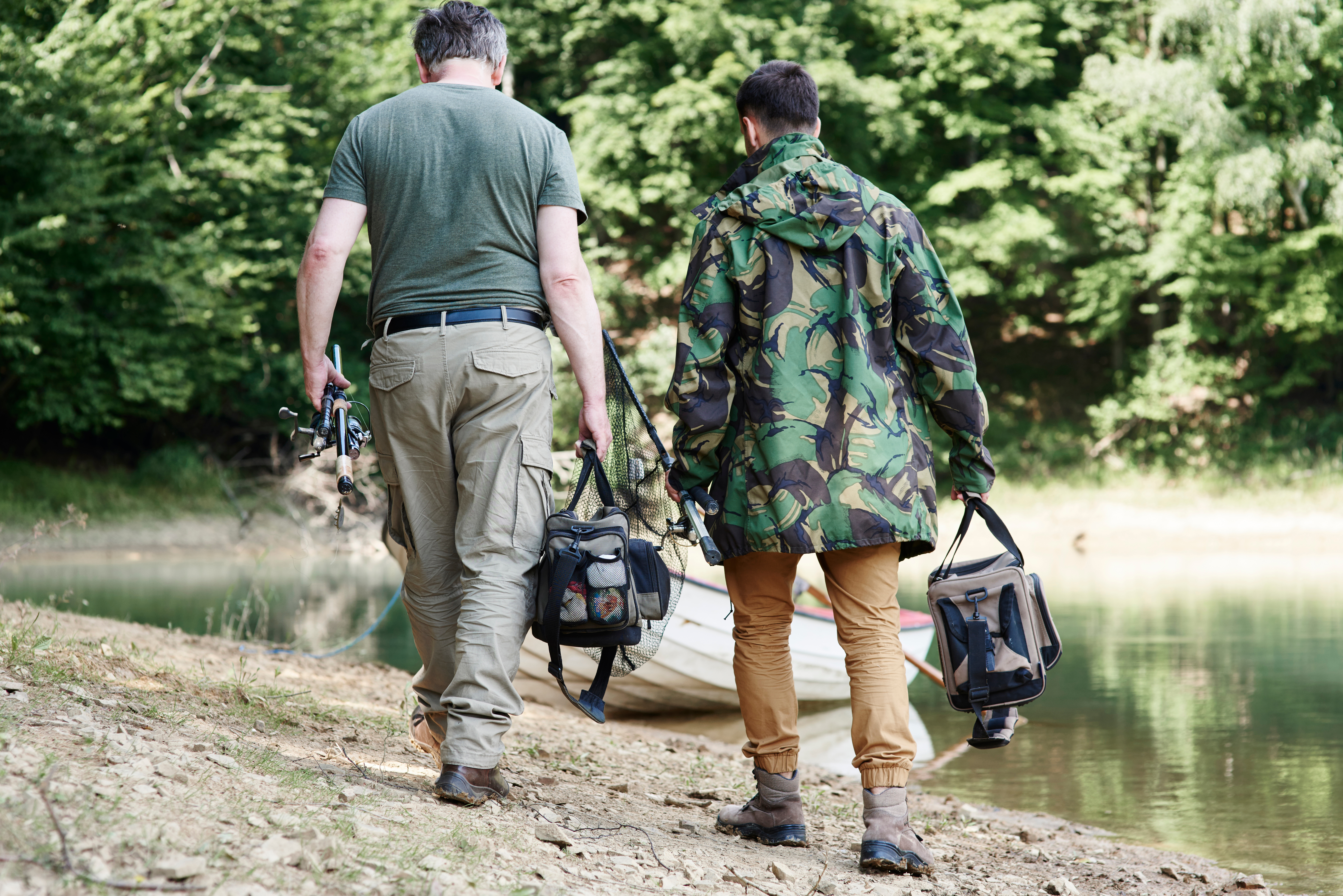 Angler wechseln den Standort 